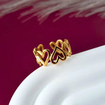 My forever love adjustable ring in 18k gold-plated -  waterproof, hypoallergenic, tarnish free - Divine Me Essentials - Ring