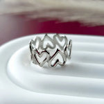 Adjustable ring in silver for arthritis, gifts, plus sized fingers - fits all fingers - Divine Me Essentials - adjustable Ring