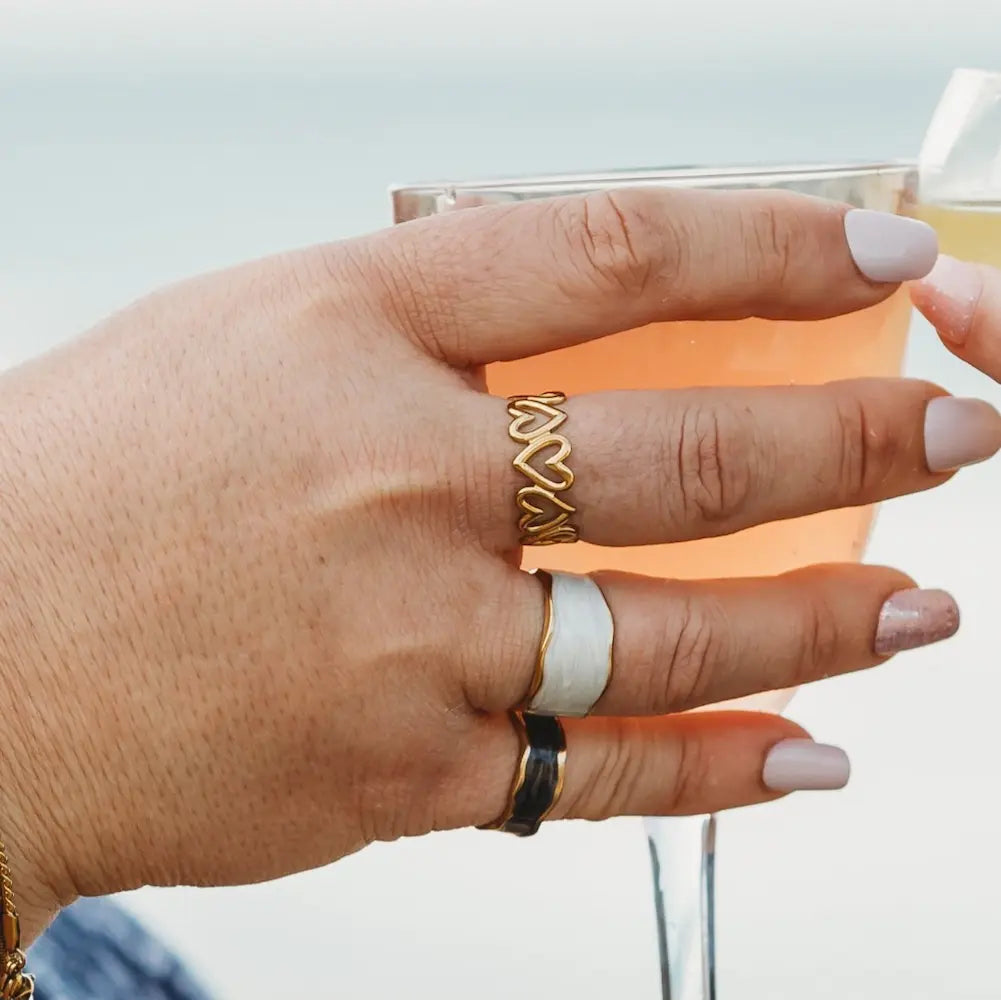 My forever love adjustable ring stack for plus size fingers- Divine Me Essentials - Adjustable Ring