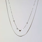 Silver 3 Wishes Necklace featuring three delicate stars, representing hope, dreams, and endless possibilities. Elegant and timeless, designed to complement any outfit.