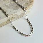 Bold Links Chain Necklaces in silver available in shorter 45cm + 5cm or longer 60cm + 5cm. Perfect for everyday layering or solo styling.