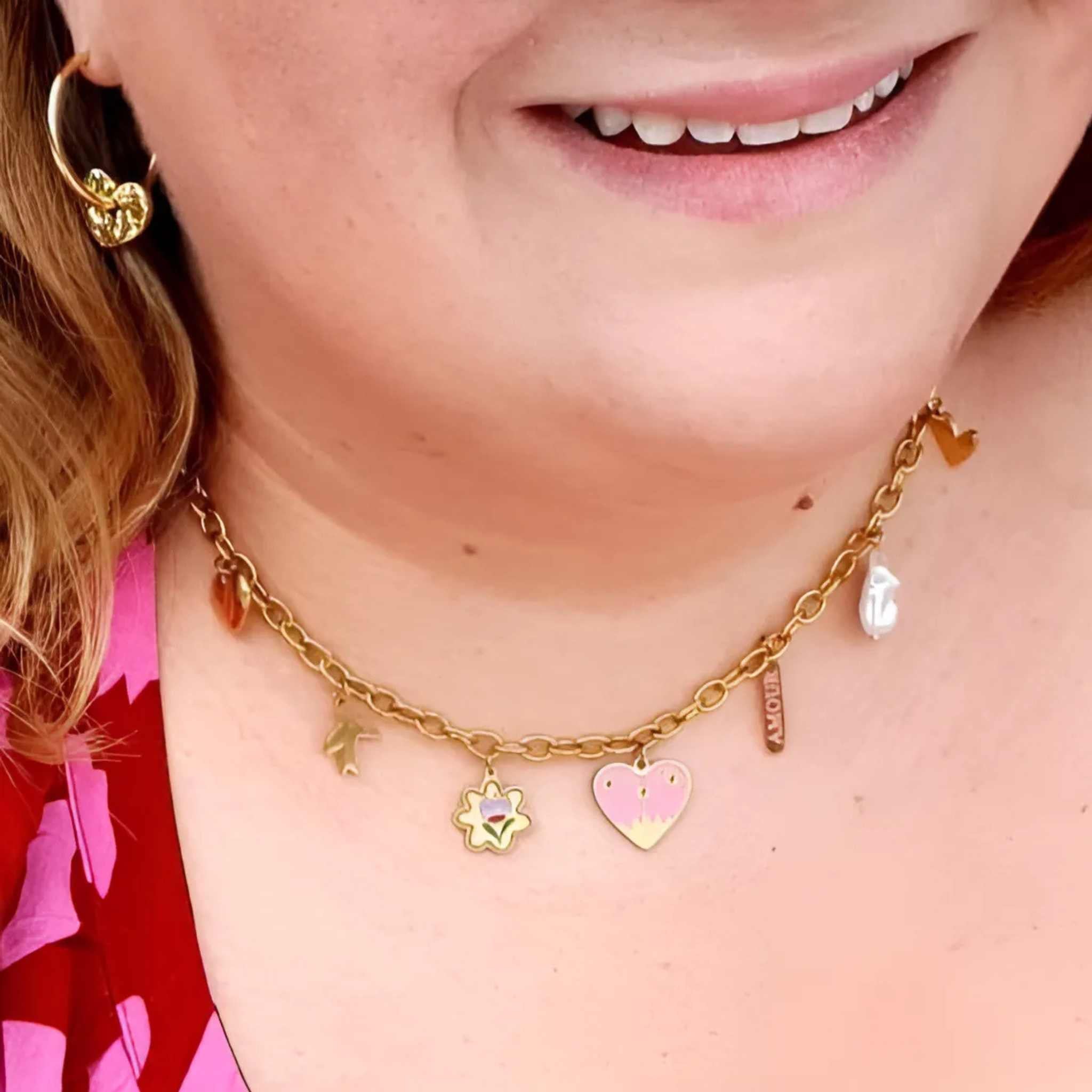 Bold treasures necklace - Divine Me Essentials - Necklace with colourful charms