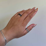 adjustable rings in silver and snake chain bracelet - size inclusive jewellery
