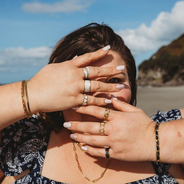 Flowing waters adjustable ring - Divine Me Essentials - Ring