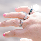 Adjustable silver ring for curvy fingers – Divine Me Essentials
