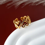 My forever love adjustable ring in 18k gold-plated -  waterproof, hypoallergenic, tarnish free - Divine Me Essentials - Ring